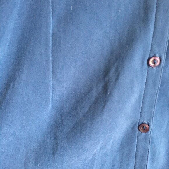 Vintage 90s Garage Soft Faux Suede Long Button Down Dress - Picture 8 of 16